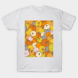 I Love Pumpkins, A Collage of Colorful Fall Pumpkins T-Shirt